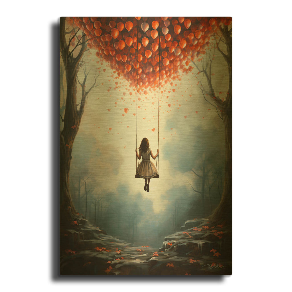 'Swing' By Momart Gold Metal Wall Art