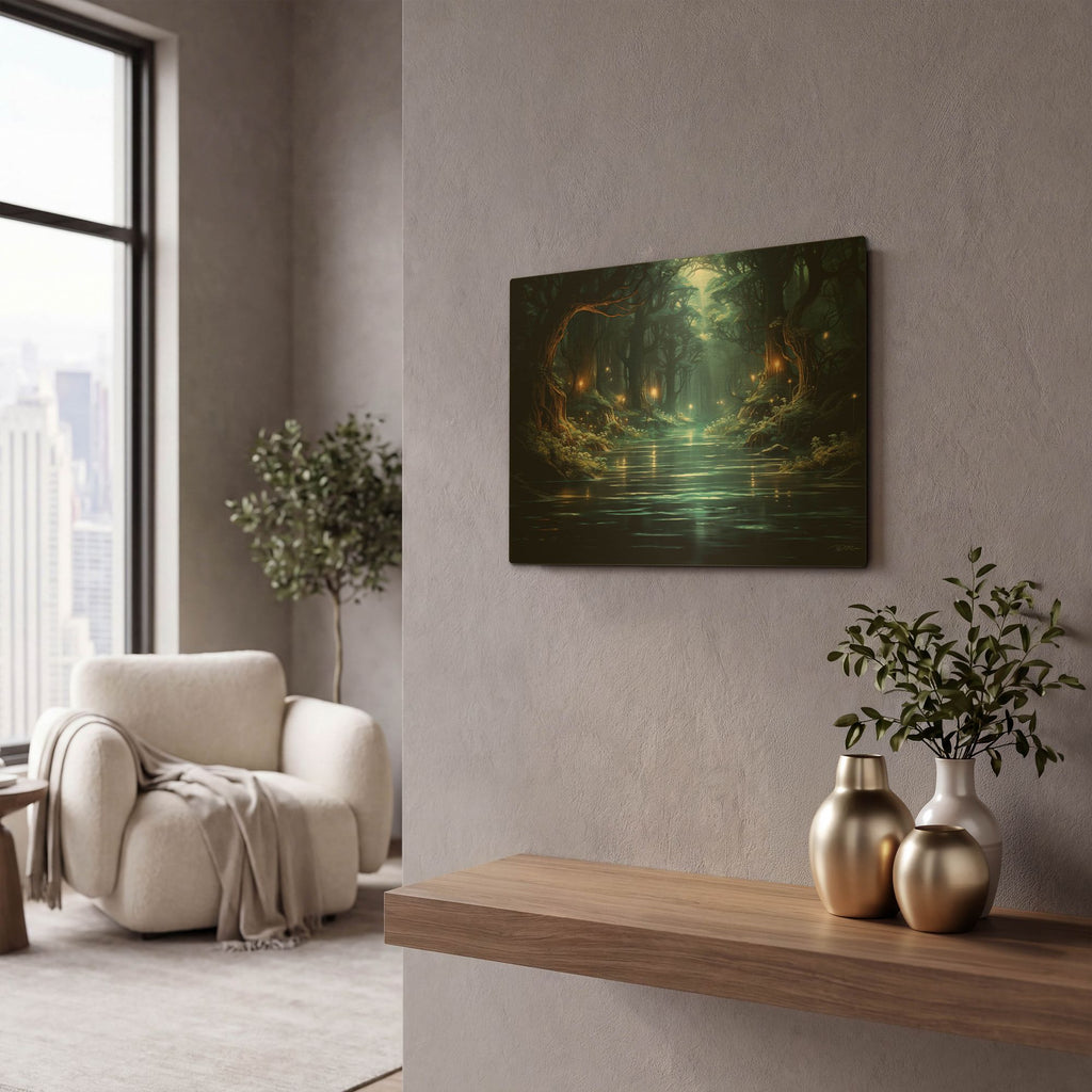 'The Heart Of The Forest 1' By Momart Gold Metal Wall Art