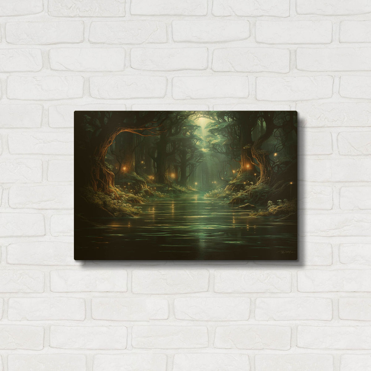 'The Heart Of The Forest 1' By Momart Gold Metal Wall Art