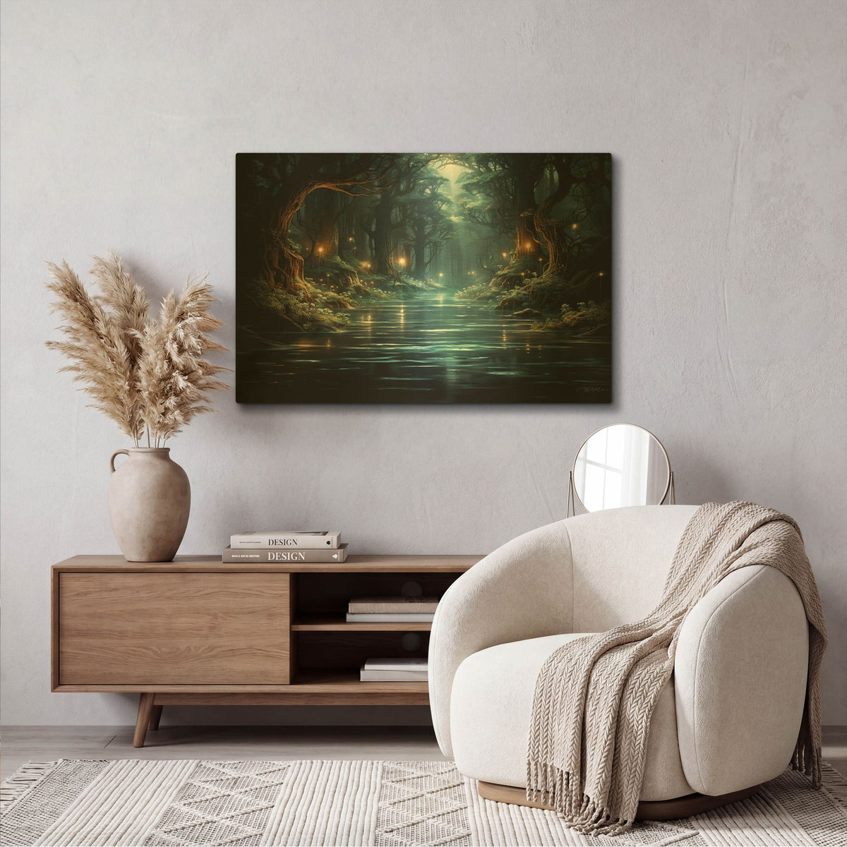 'The Heart Of The Forest 1' By Momart Gold Metal Wall Art