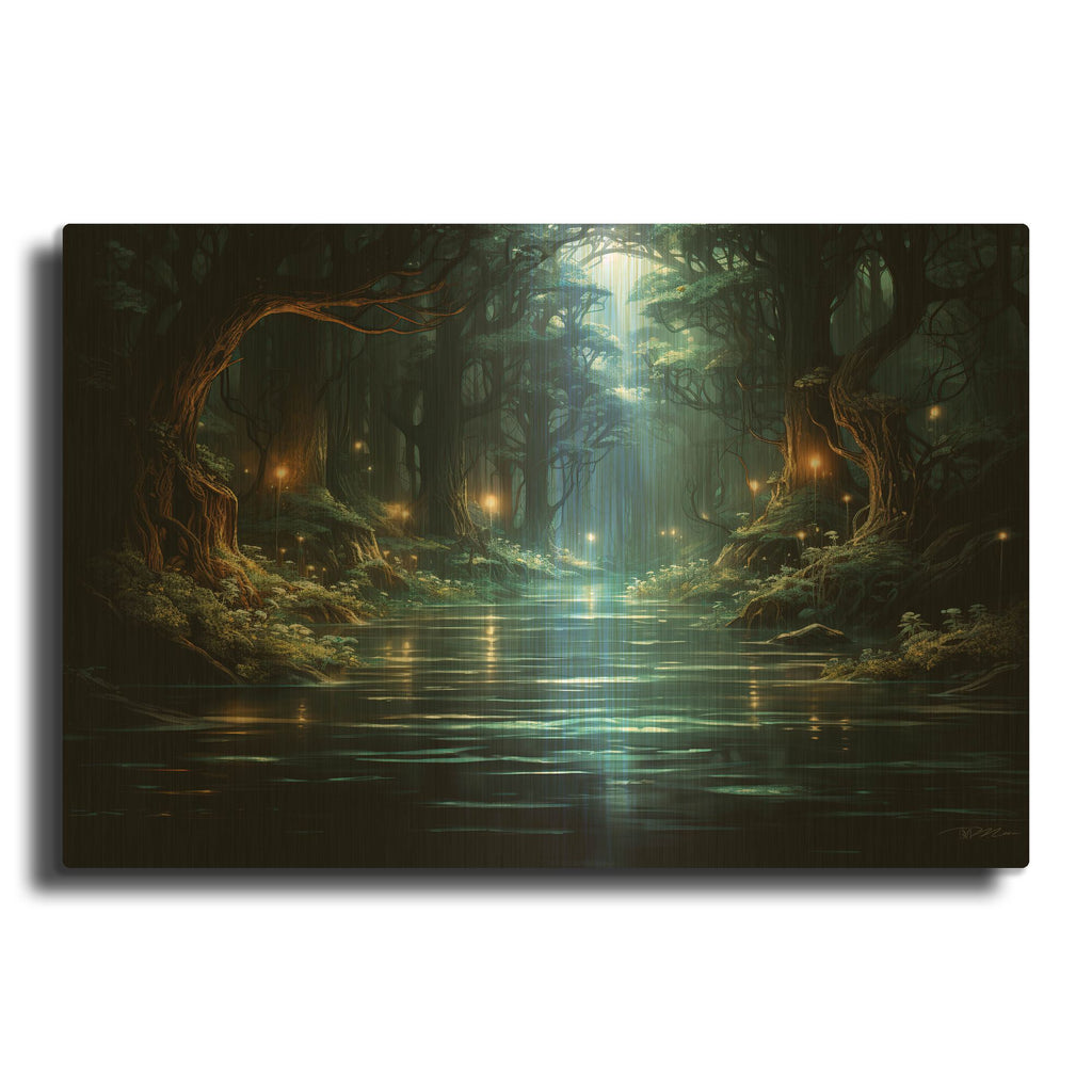 'The Heart Of The Forest 1' By Momart Gold Metal Wall Art