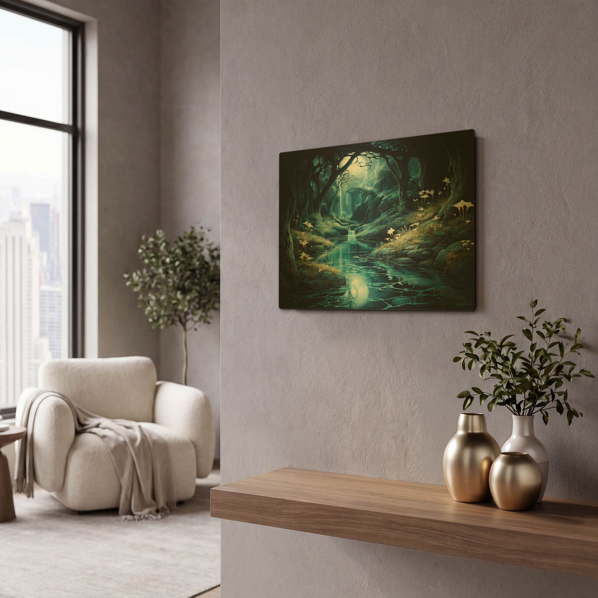 'The Heart Of The Forest 2' By Momart Gold Metal Wall Art