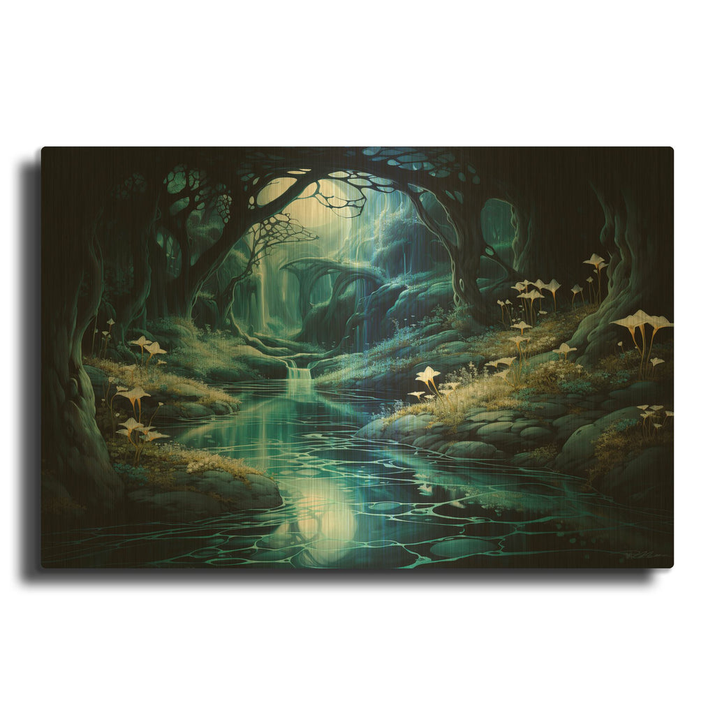 'The Heart Of The Forest 2' By Momart Gold Metal Wall Art