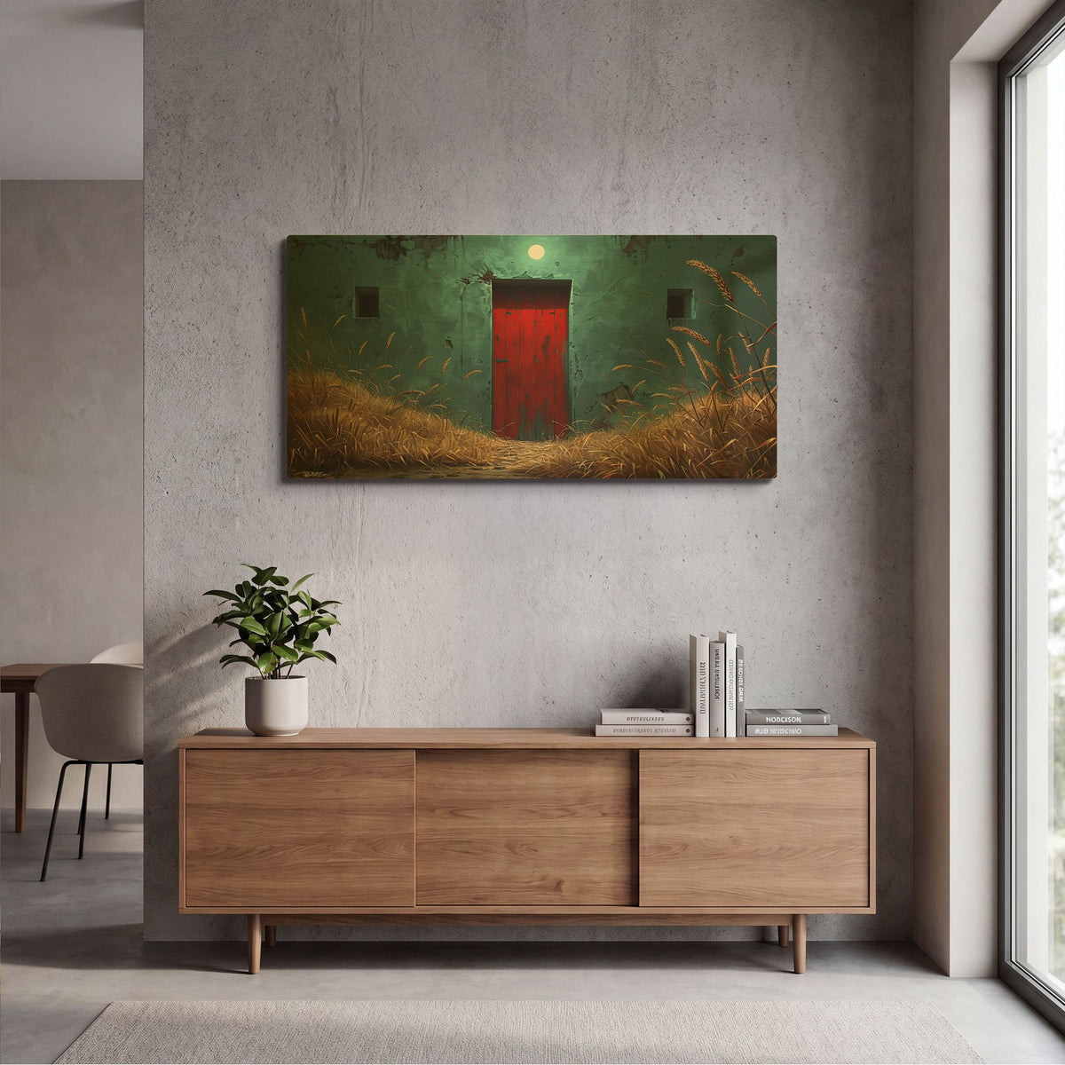 'The Red Door' By Momart Gold Metal Wall Art