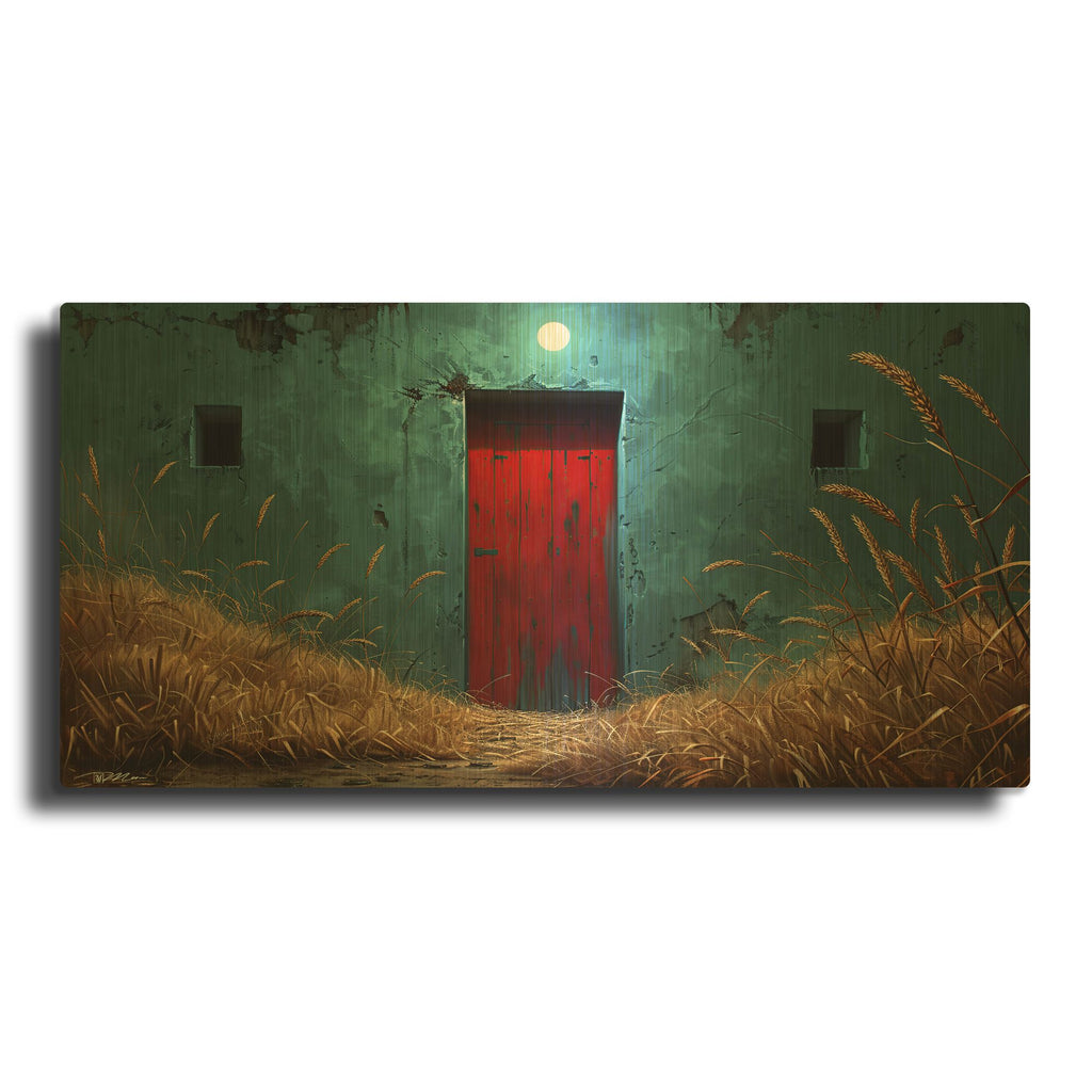 'The Red Door' By Momart Gold Metal Wall Art