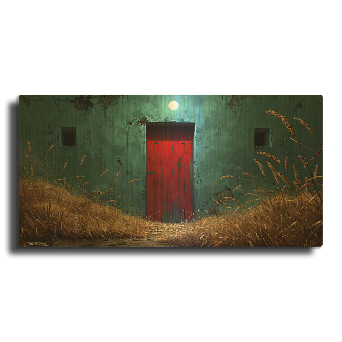 'The Red Door' By Momart Gold Metal Wall Art
