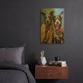 'Travel Companions' By Momart Gold Metal Wall Art