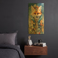 'Treasure-Keepers Fox 2' By Momart Gold Metal Wall Art