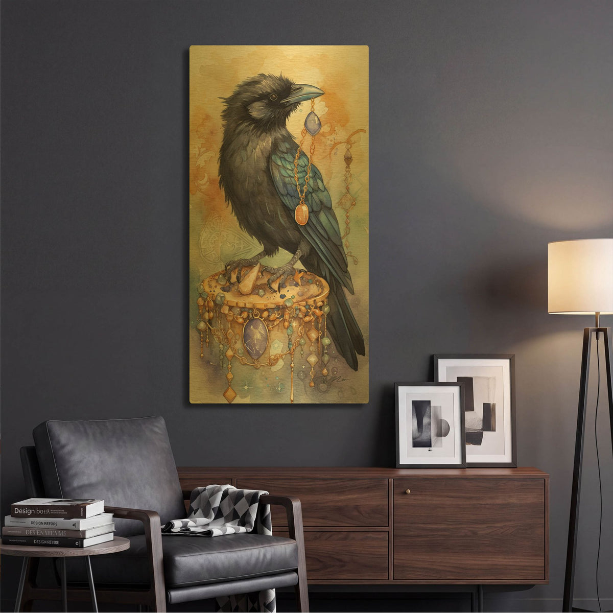 'Treasure-Keepers Rave 3' By Momart Gold Metal Wall Art