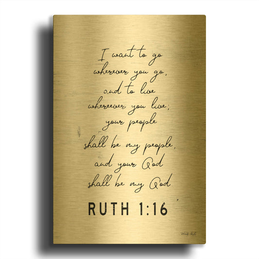 'Ruth 1' By Cindy Jacobs Gold Metal Wall Art