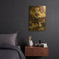 'Veal With The Chicks 1' By Momart Gold Metal Wall Art