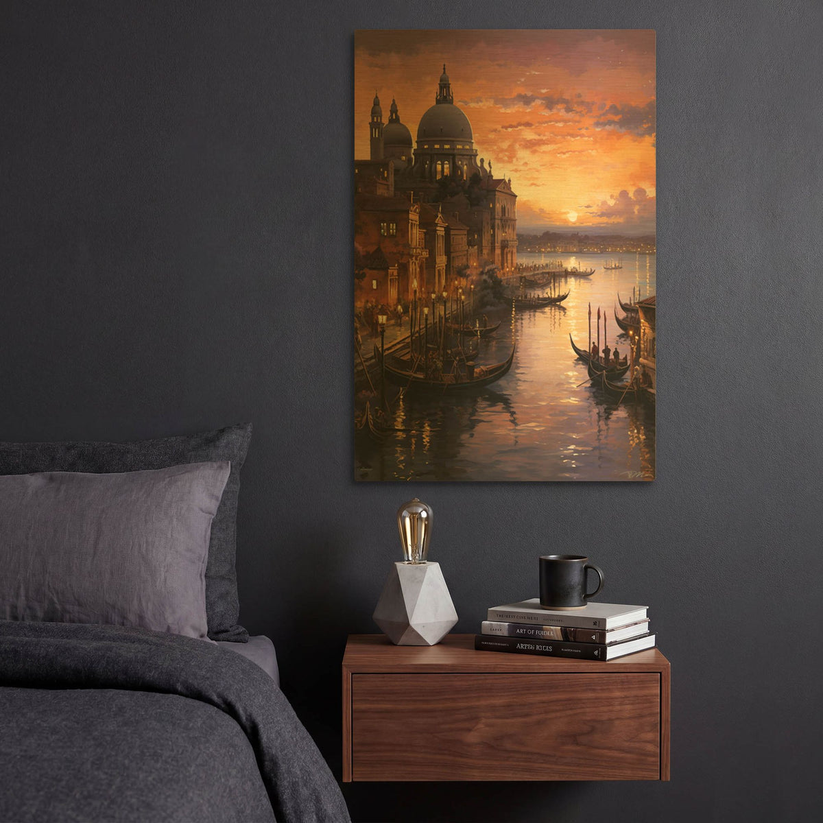 'Venezia' By Momart Gold Metal Wall Art