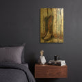 'Vintage Boots 1' By Momart Gold Metal Wall Art