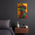 'Western Iguana' By Momart Gold Metal Wall Art
