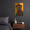 'Western Tiger' By Momart Gold Metal Wall Art