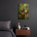 'Yellow Blue Butterfly Among Pines 2' By Momart Gold Metal Wall Art
