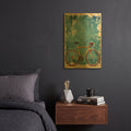 'Yellow Racing Bicycle' By Momart Gold Metal Wall Art