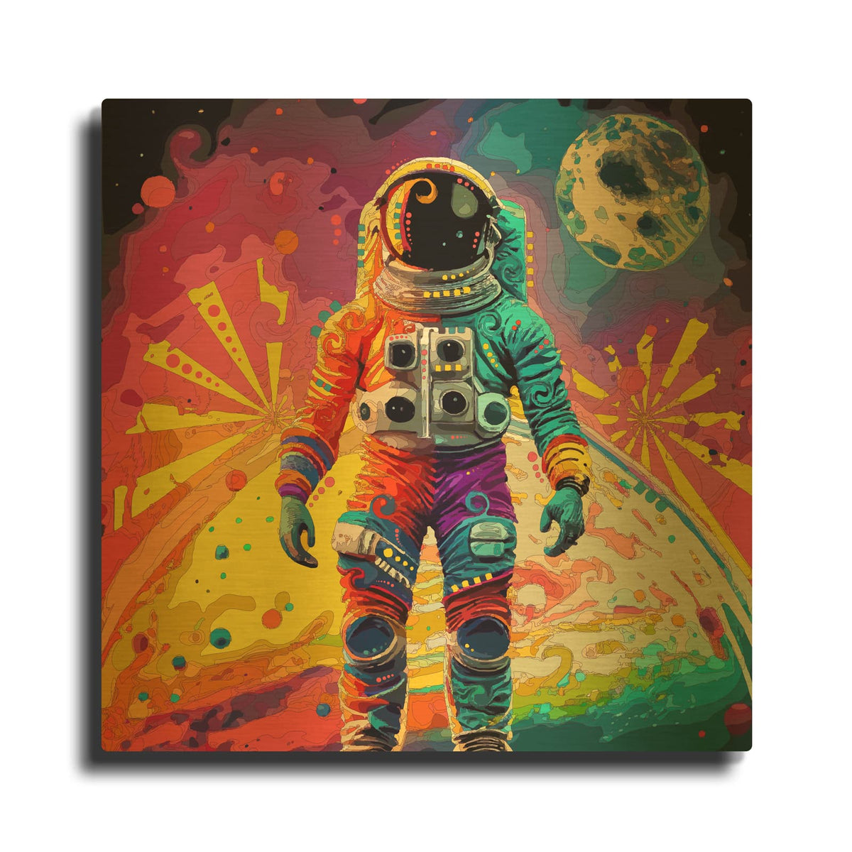 'Astronaut' By Dean Russo Gold Metal Wall Art