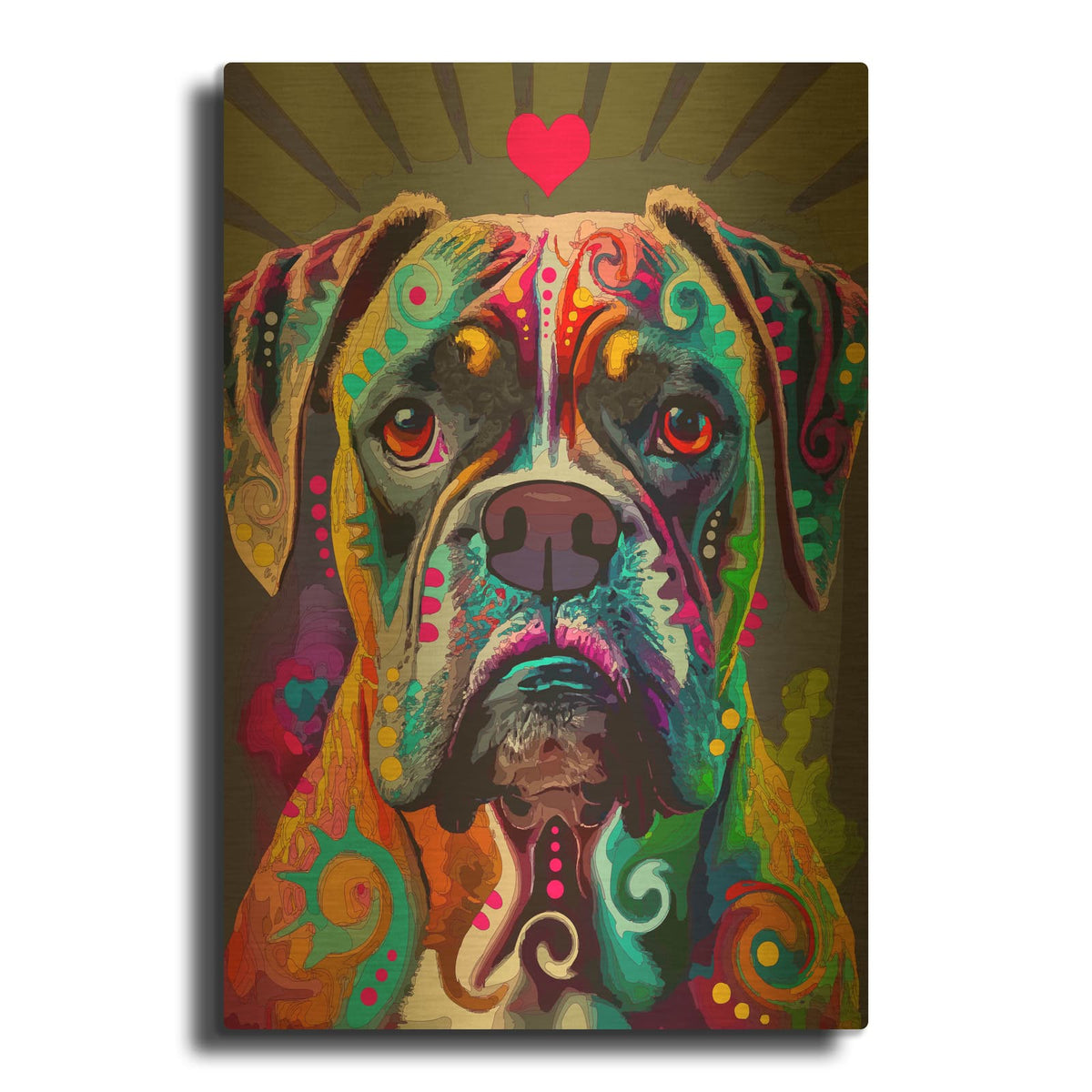 'Boxer' By Dean Russo Gold Metal Wall Art