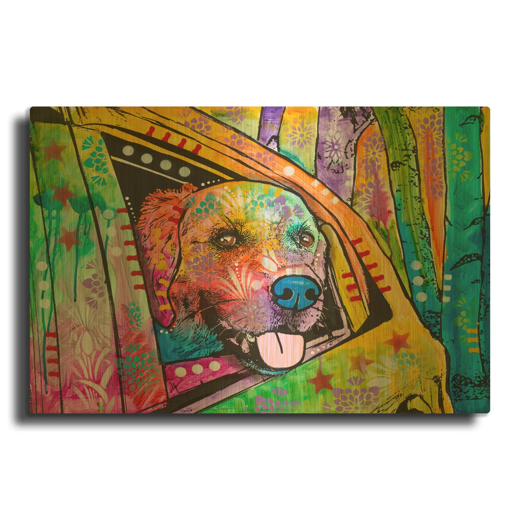 'Car Ride' By Dean Russo Gold Metal Wall Art