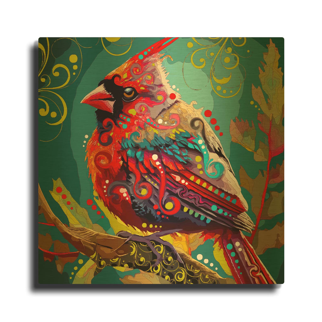 'Cardinal' By Dean Russo Gold Metal Wall Art
