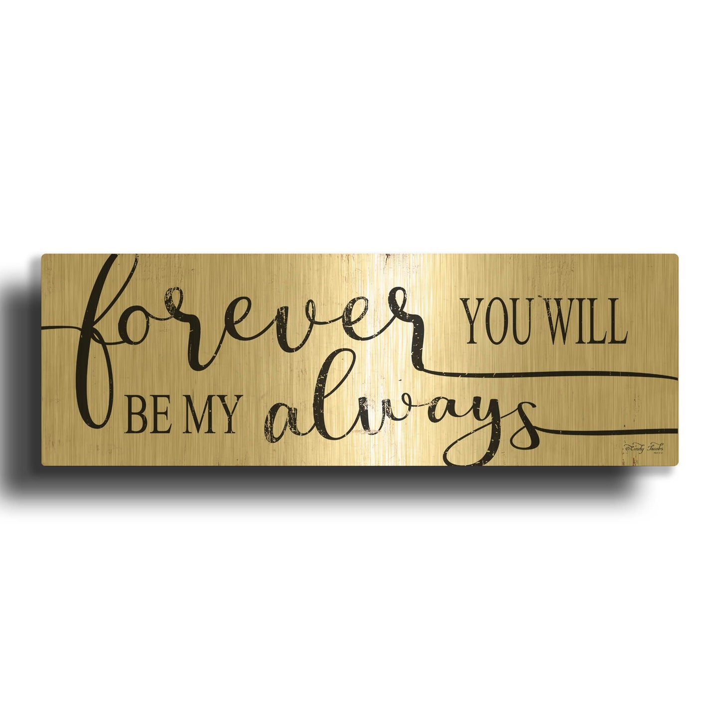 'You Will Be' By Cindy Jacobs Gold Metal Wall Art