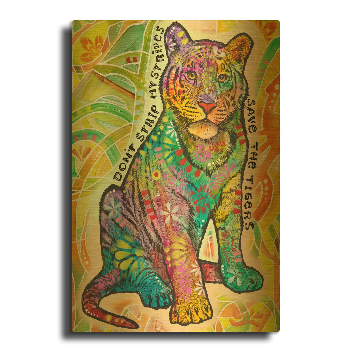 'Conservancy For Tigers' By Dean Russo Gold Metal Wall Art