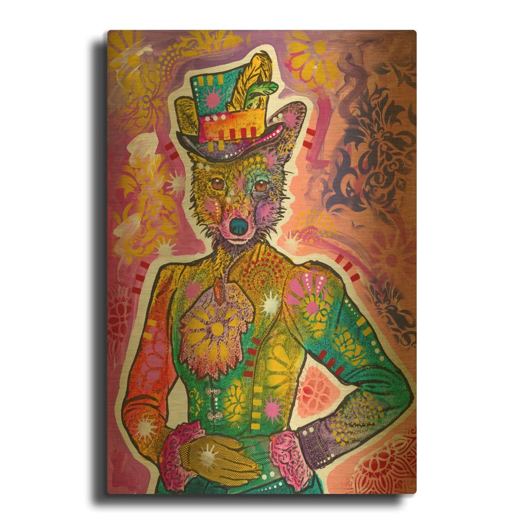 'Foxy Dresser' By Dean Russo Gold Metal Wall Art