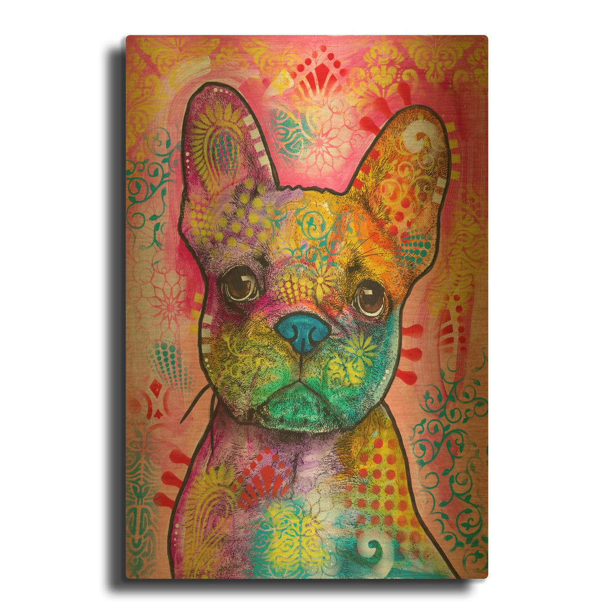 'Frenchie' By Dean Russo Gold Metal Wall Art