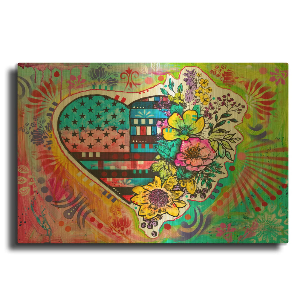 'Heart Of America' By Dean Russo Gold Metal Wall Art