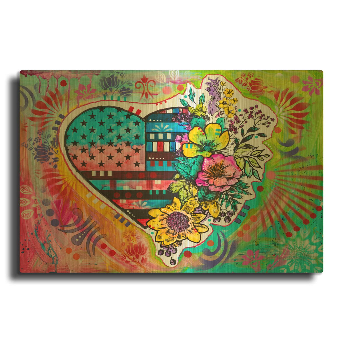 'Heart Of America' By Dean Russo Gold Metal Wall Art