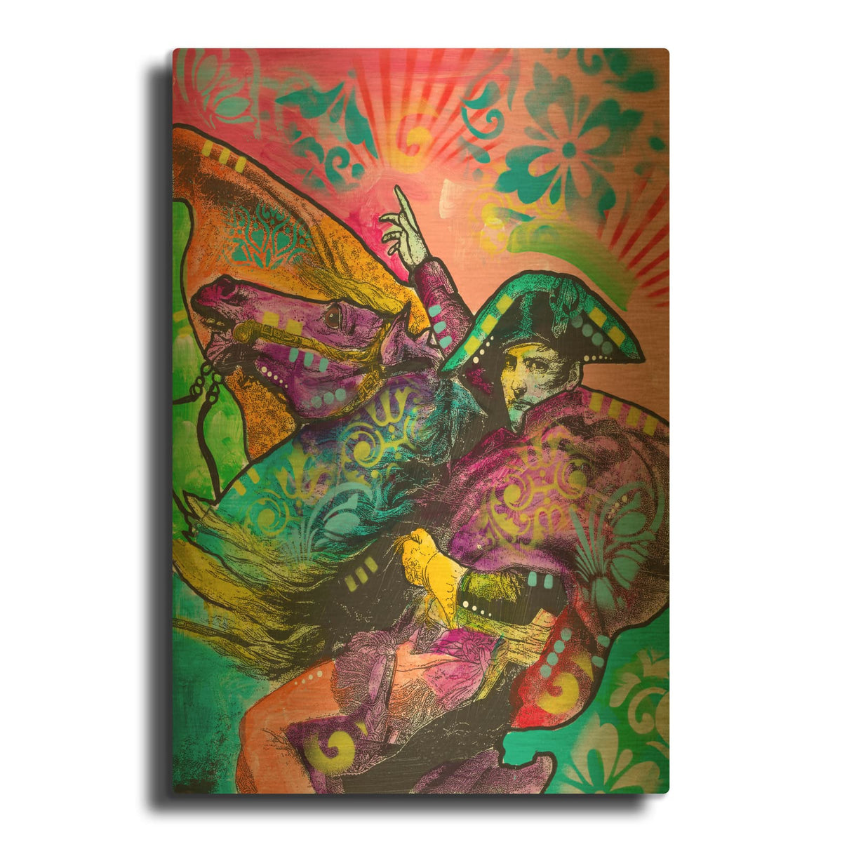 'Jl David Napoleon' By Dean Russo Gold Metal Wall Art