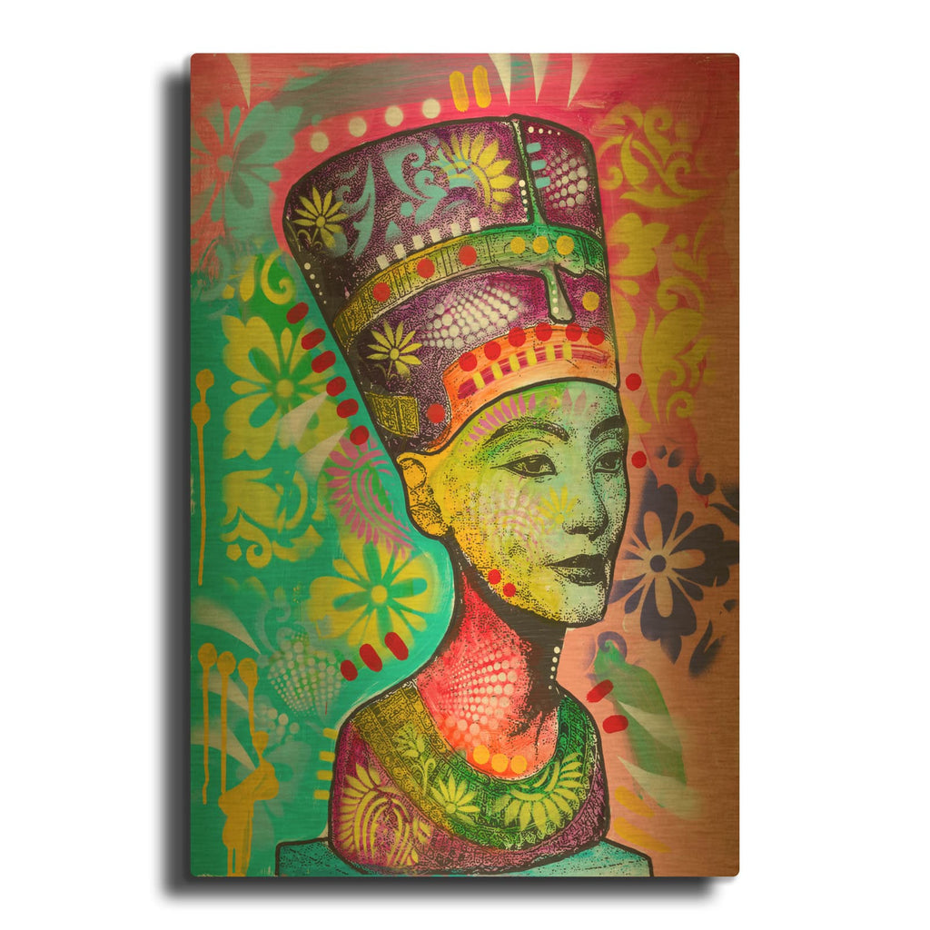 'Nefertiti' By Dean Russo Gold Metal Wall Art