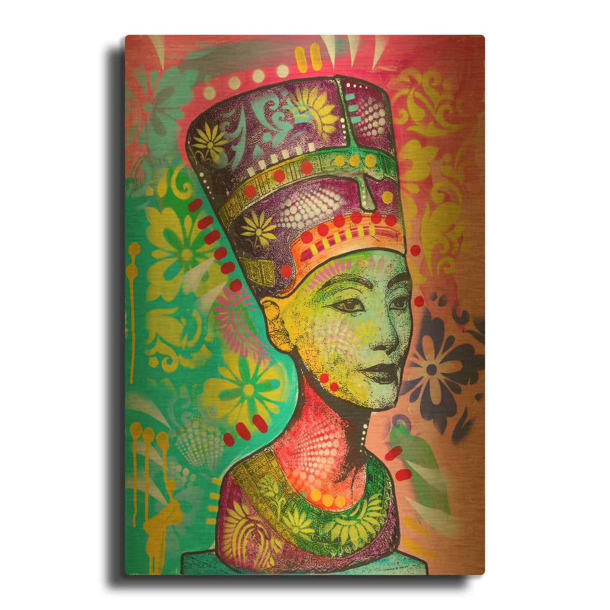 'Nefertiti' By Dean Russo Gold Metal Wall Art