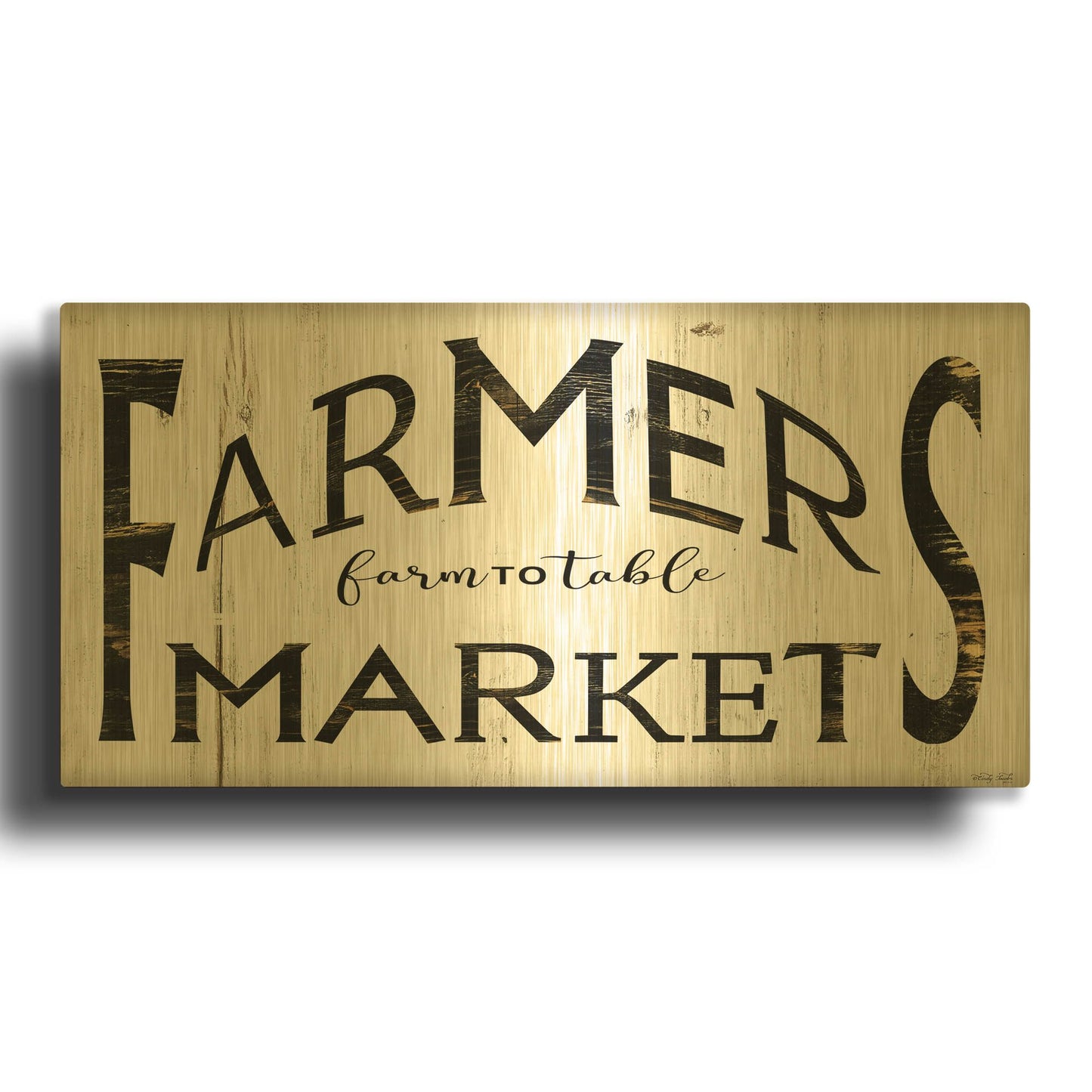 'Farmer' By Cindy Jacobs Gold Metal Wall Art