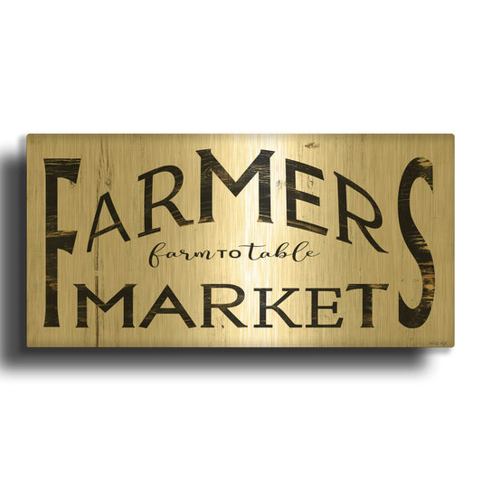 'Farmer' By Cindy Jacobs Gold Metal Wall Art