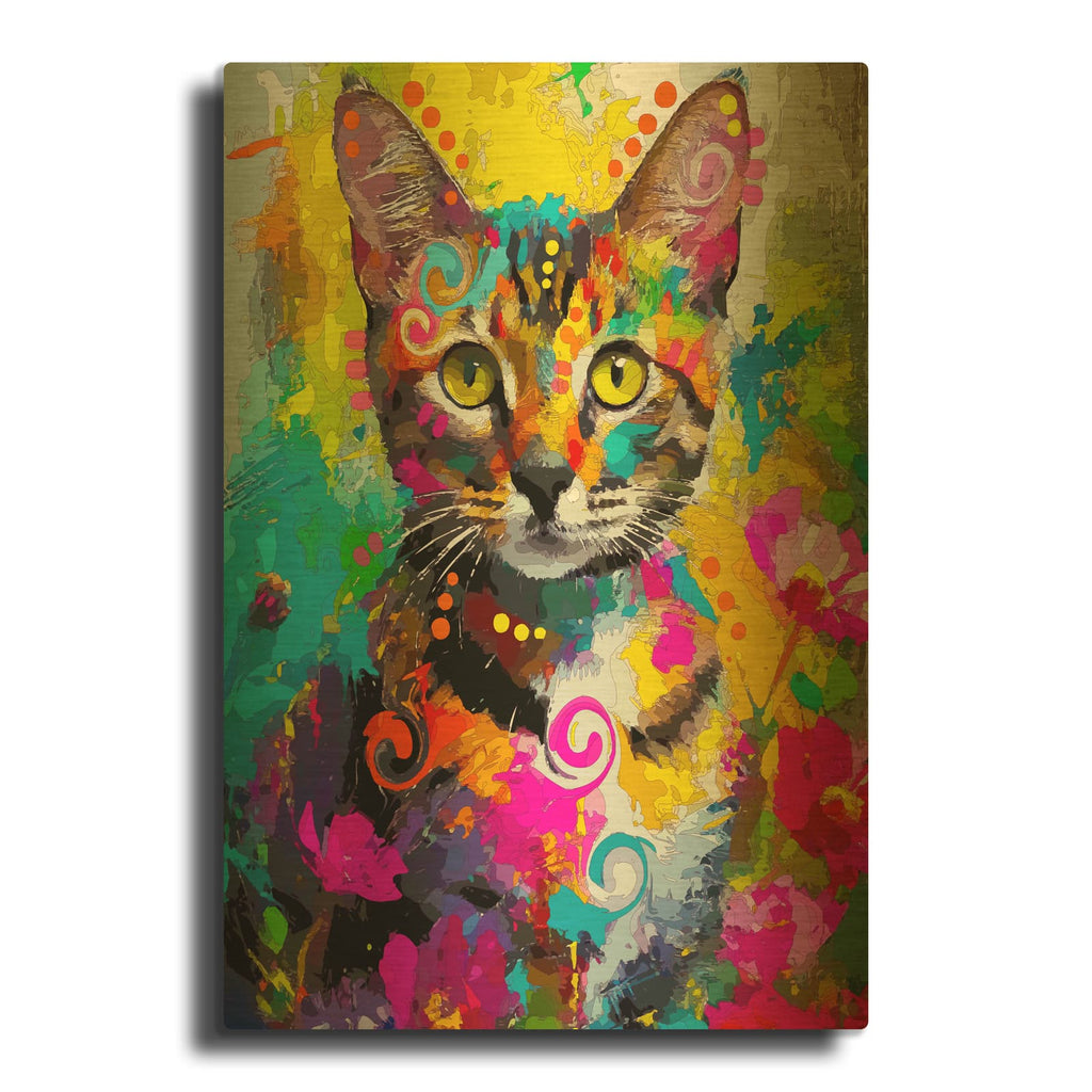 'The Love Bengal' By Dean Russo Gold Metal Wall Art