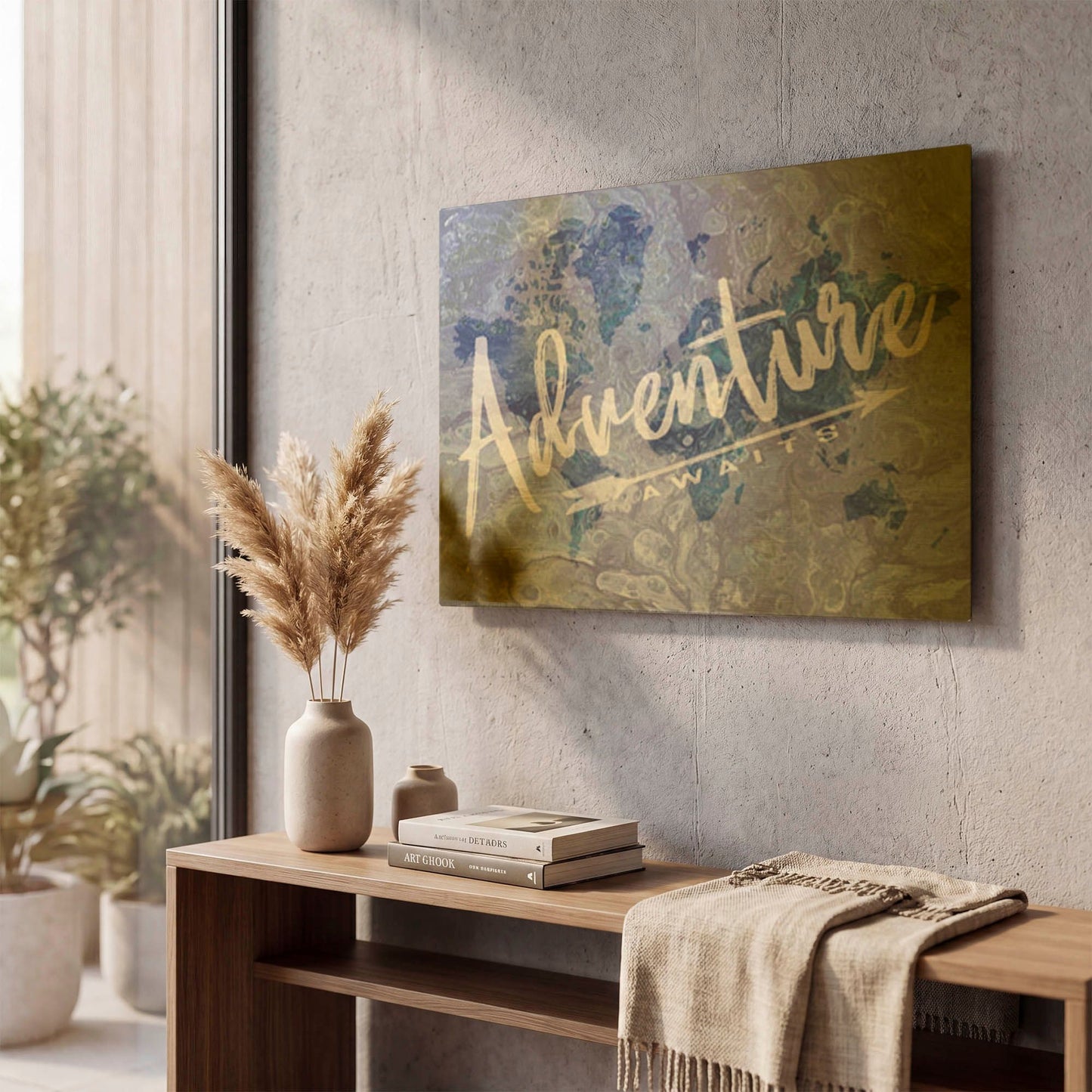 'Adventure' By Cindy Jacobs Gold Metal Wall Art