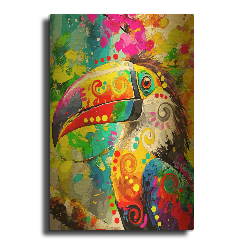 'The Trusted Toucan' By Dean Russo Gold Metal Wall Art