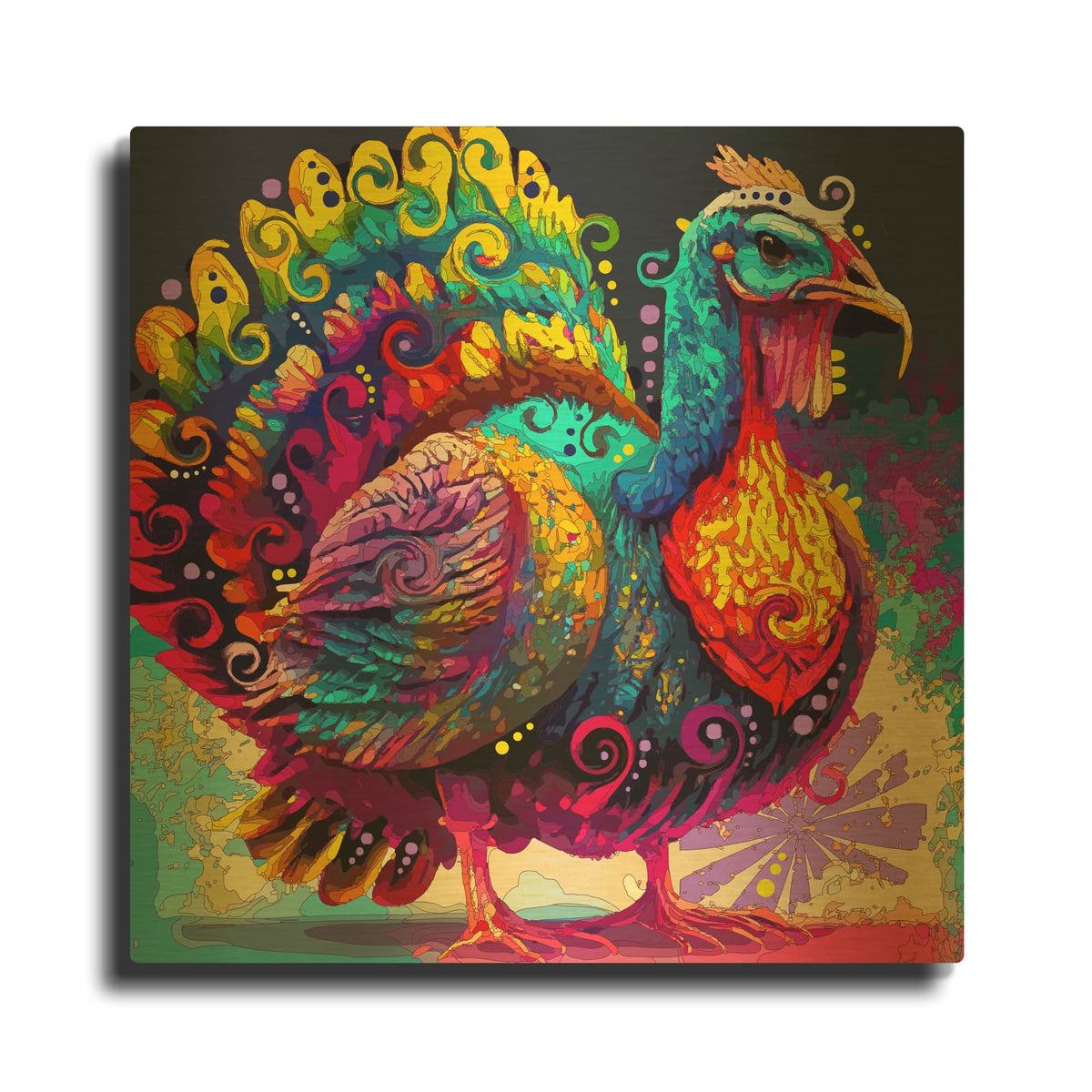 'Turkey' By Dean Russo Gold Metal Wall Art