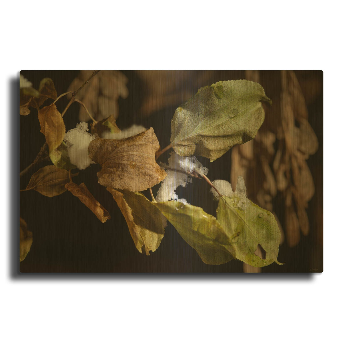 'Autumn 01' By Gordon Semmens Gold Metal Wall Art