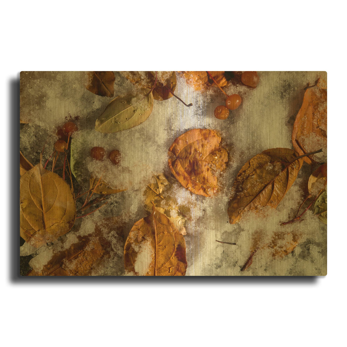 'Autumn 21' By Gordon Semmens Gold Metal Wall Art
