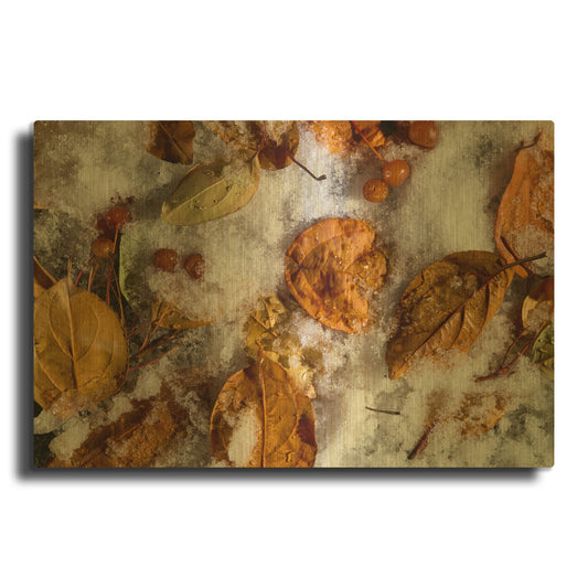 'Autumn 21' By Gordon Semmens Gold Metal Wall Art