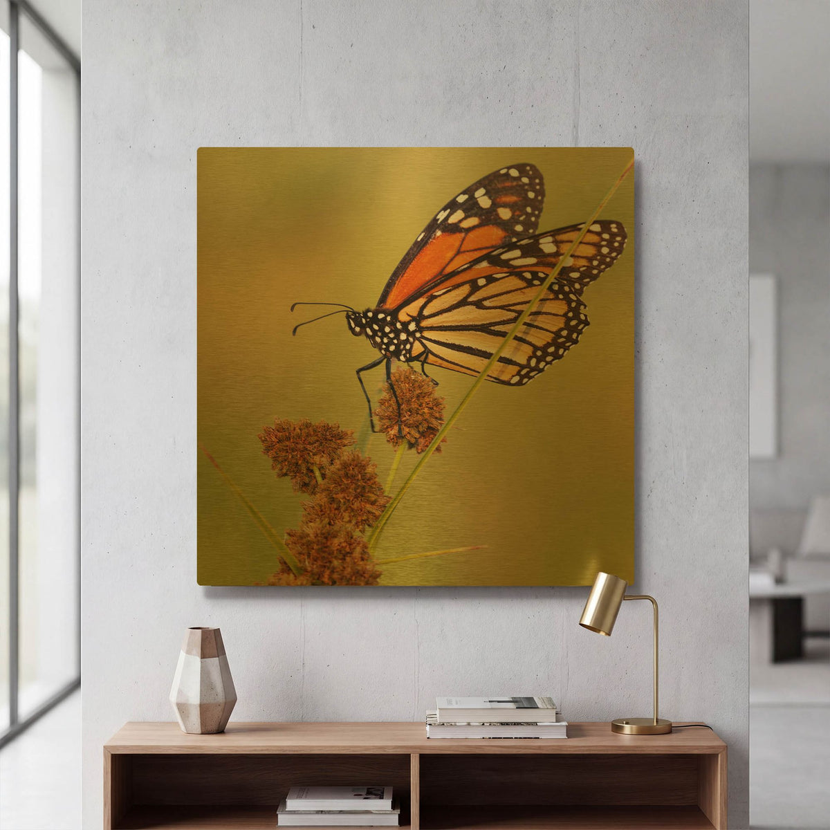 'Buffalo River 2023 08' By Gordon Semmens Gold Metal Wall Art