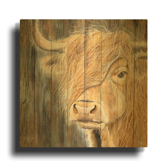 'A Windy Day on the Farm' By Diane Fifer Gold Metal Wall Art