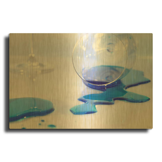 'Drink Splash 2' By Gordon Semmens Gold Metal Wall Art