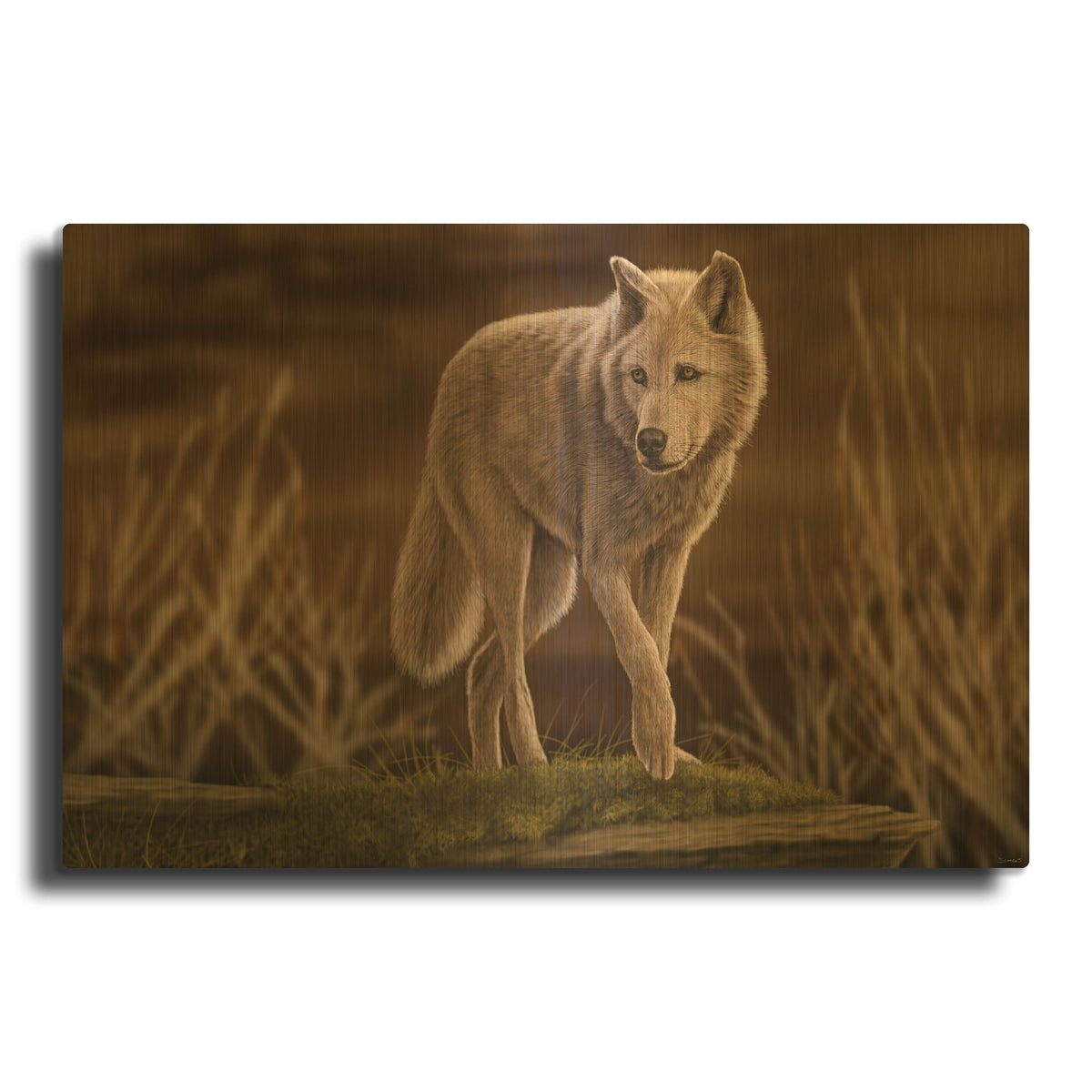'First Light 2' By Gordon Semmens Gold Metal Wall Art