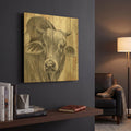 'Eyes Wide Open' By Diane Fifer Gold Metal Wall Art