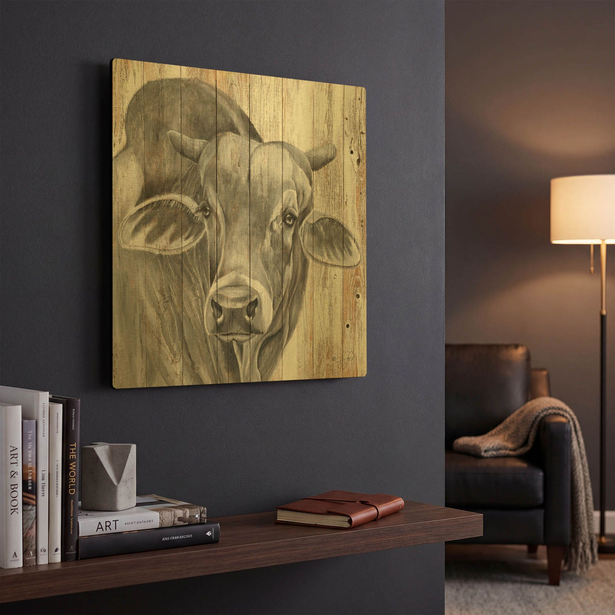 'Eyes Wide Open' By Diane Fifer Gold Metal Wall Art