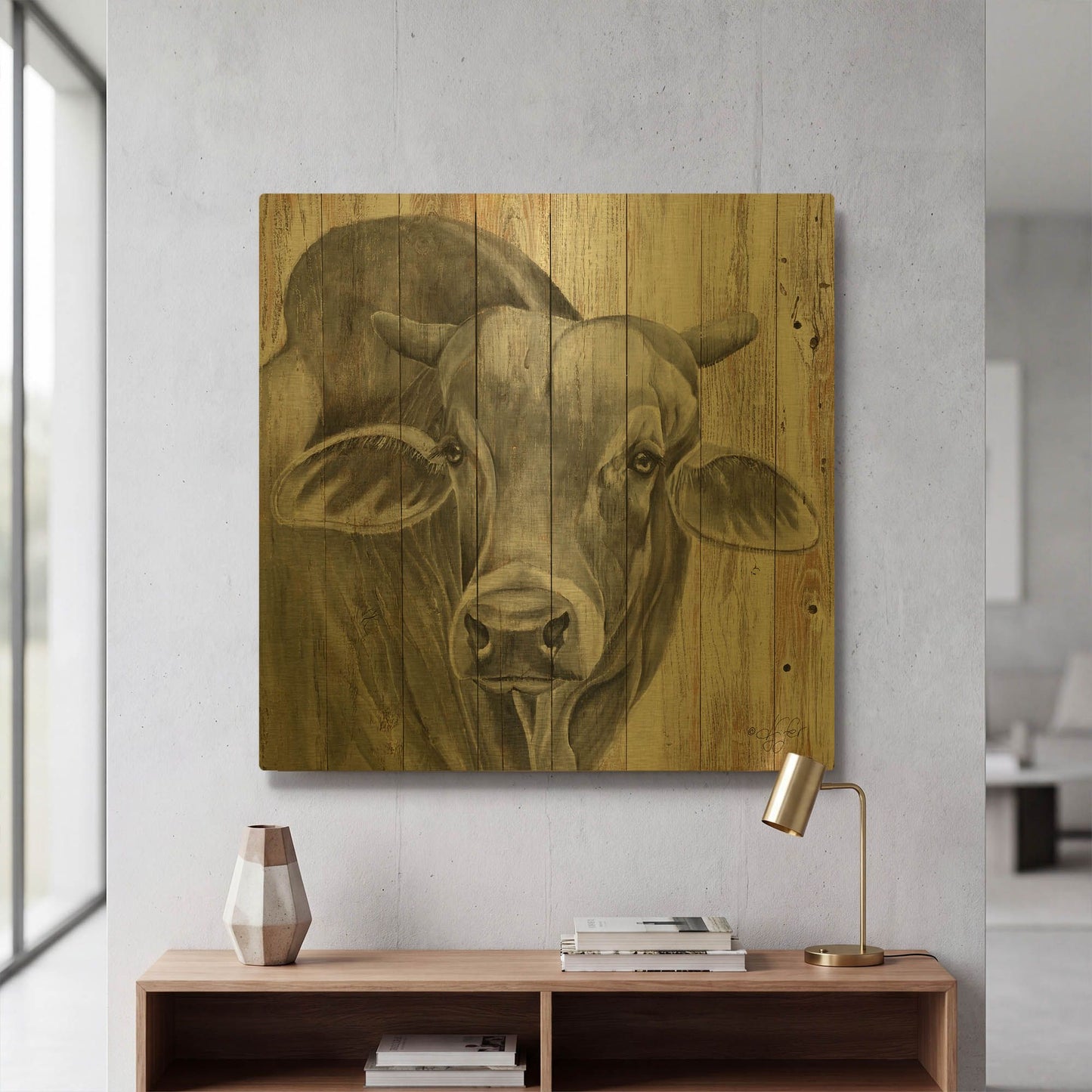 'Eyes Wide Open' By Diane Fifer Gold Metal Wall Art